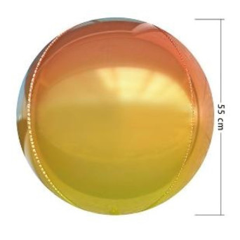 Globo Orbz de 55 Centímetros de color Amarillo y Anaranjado