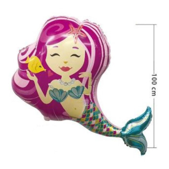 Globo Foil de Sirena de 100 Centímetros