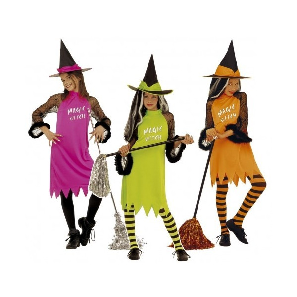 Disfraz de Bruja Varios Colores Infantil