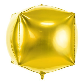 Globo Cubo de 35 x 35 x 35 Centímetros de color Oro