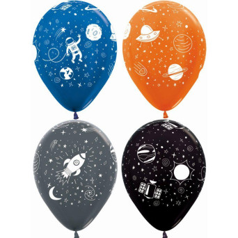 Globo Látex de Espacio 12 Unidades R12 de 30 Centímetros