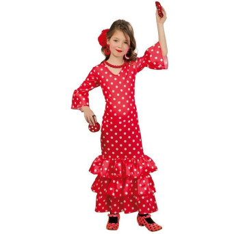 Disfraz de Flamenca de color Rojo Infantil