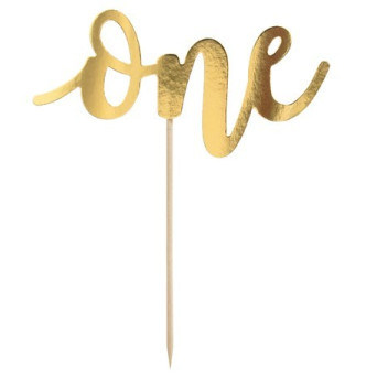 Topper de One de 19 Centímetros de color Oro