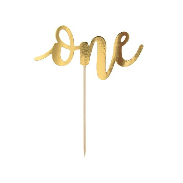 Topper de One de 19 Centímetros de color Oro