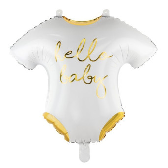 Globo Foil de Hello Baby de 51 x 45 Centímetros de color Blanco