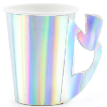 Vaso de Sirena Iridiscente 6 Unidades de 220 Mililitros