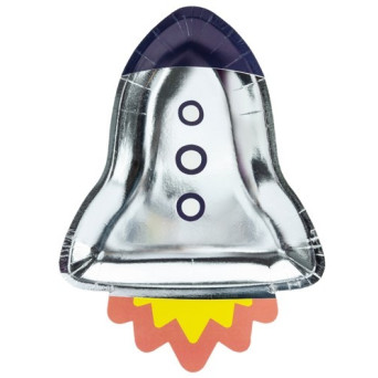 Plato de Cohete 6 Unidades de 21,5 x 29,5 Centímetros