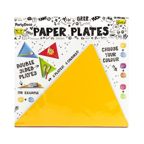 Plato de Triángulo 6 Unidades de 19,5 x 23,5 x 23,5 Centímetros