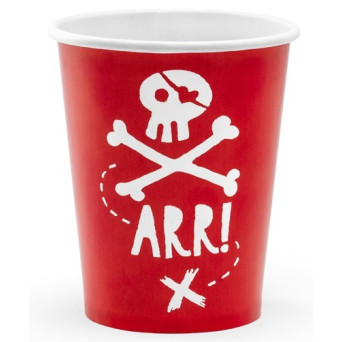 Vaso de Pirata 6 Unidades de 220 Mililitros