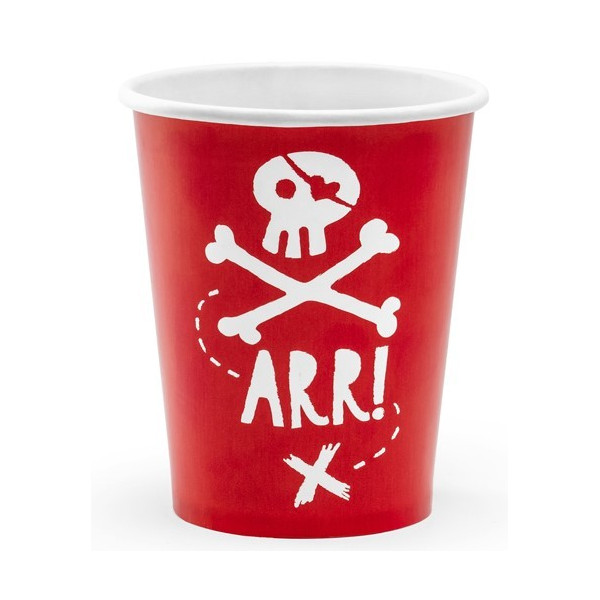 Vaso de Pirata 6 Unidades de 220 Mililitros