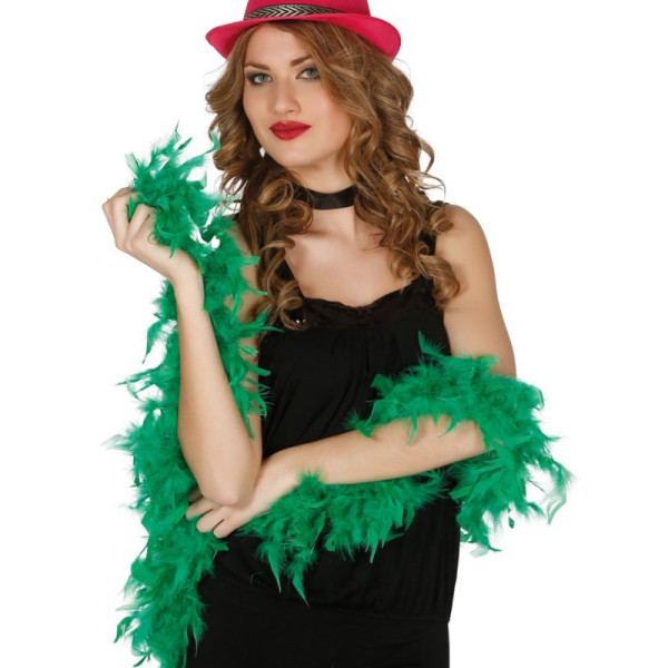 Boa de Plumas de color Verde de 1,80 Metros y 40 Gramos