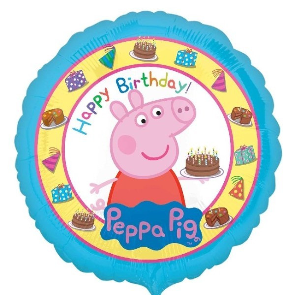Globo Foil de Peppa Pig Happy Birthday! de 45 Centímetros