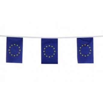 Guirnalda de Bandera Unión Europea de Plástico de 20 x 30 Centímetros 50 Metros