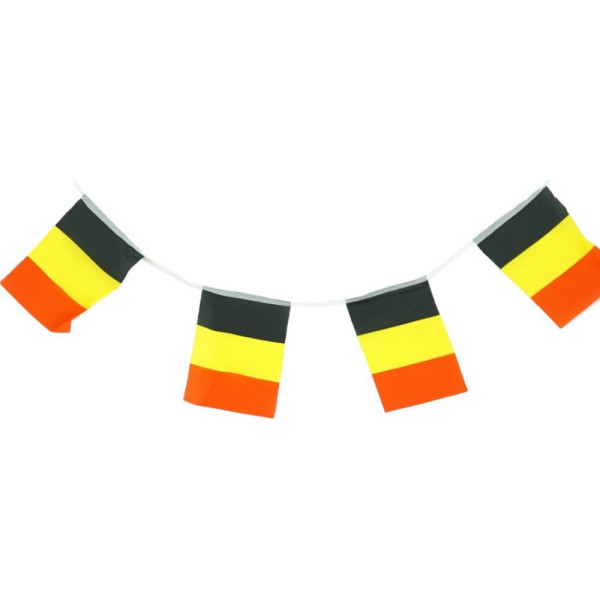 Guirnalda de Bandera Bélgica de Plástico de 20 x 30 Centímetros 50 Metros