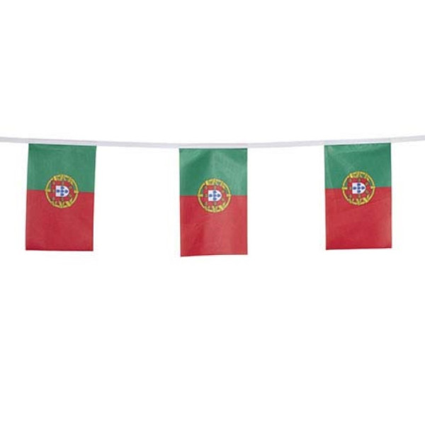 Guirnalda de Bandera Portugal de Plástico de 20 x 30 Centímetros 50 Metros