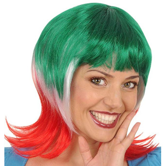 Peluca de Sport's Fan Italia para Adulto