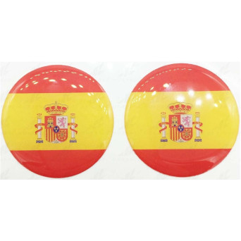 Pegatina de Resina Bandera de España de 33 Milímetros