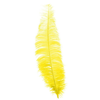 Pluma de Avestruz de 40 Centímetros de color Amarillo