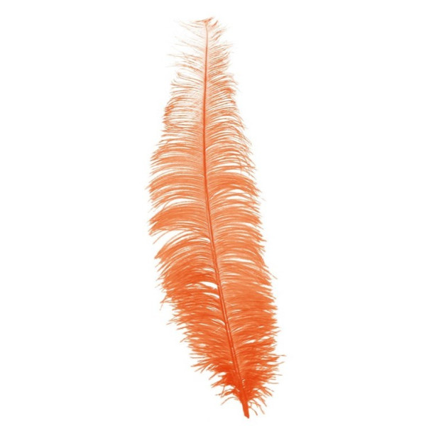 Pluma de Avestruz de 40 Centímetros de color Naranja