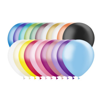 Globo Látex R5 de 13 Centímetros 100 Unidades acabado Metálico 100% Biodegradable de Balloonia