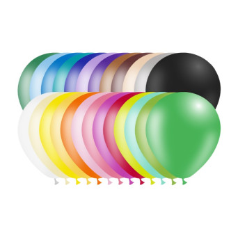 Globo Látex R5 de 14 Centímetros 100 Unidades acabado Mate 100% Biodegradable de Balloonia