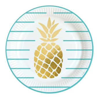Plato de Piña 8 Unidades de 23 Centímetros