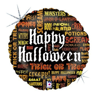 Globo Foil de Happy Halloween de 45 Centímetros