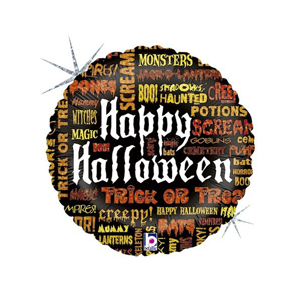 Globo Foil de Happy Halloween de 45 Centímetros