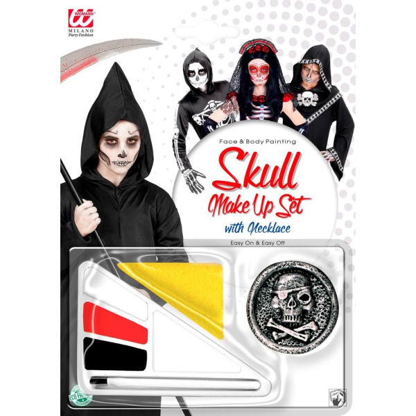 Kit de Maquillaje de Calavera con Accesorio Infantil