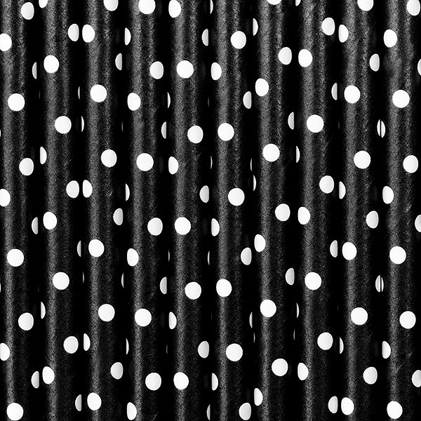 Pajita de Papel 10 Unidades de 19,5 Centímetros de color Negro