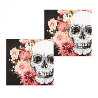 Servilleta del Día de los Muertos Mexicano 12 Unidades de 33 x 33 Centímetros