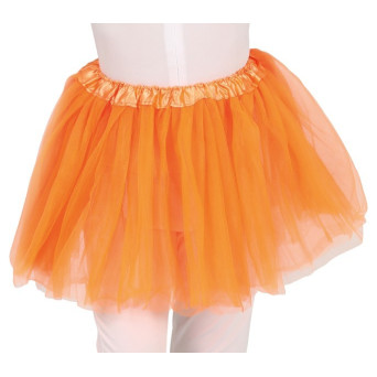 Tutú de 30 Centímetros de color Naranja Infantil