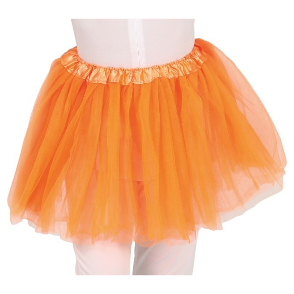 Tutú de 30 Centímetros de color Naranja Infantil