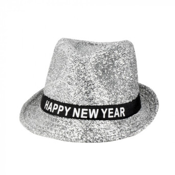 Sombrero de Happy New Year de color Plata