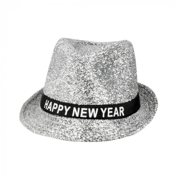 Sombrero de Happy New Year de color Plata