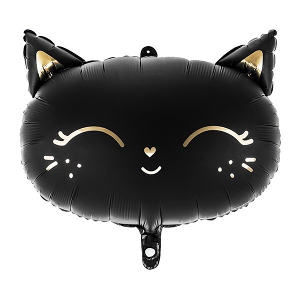 Globo Foil de Gato de 48 x 36 Centímetros de color Negro