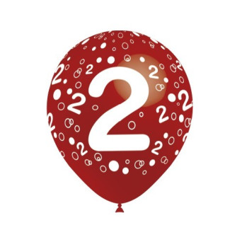 Globo Látex de Número 2 8 Unidades R12 de 30 Centímetros 100% Biodegradable