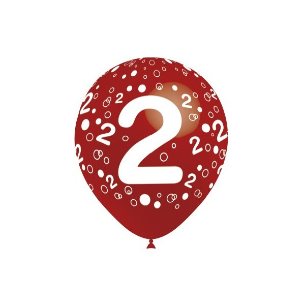 Globo Látex de Número 2 8 Unidades R12 de 30 Centímetros 100% Biodegradable