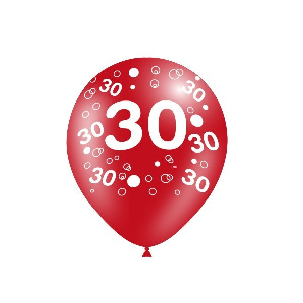 Globo Látex de Número 30 8 Unidades R12 de 30 Centímetros 100% Biodegradable