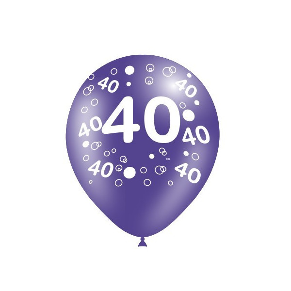 Globo Látex de Número 40 8 Unidades R12 de 30 Centímetros 100% Biodegradable