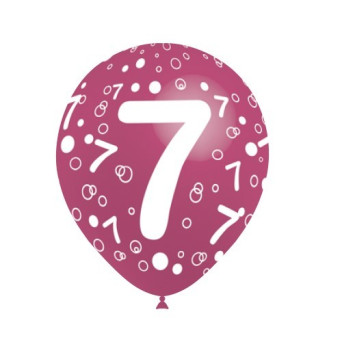 Globo Látex de Número 7 8 Unidades R12 de 30 Centímetros 100% Biodegradable