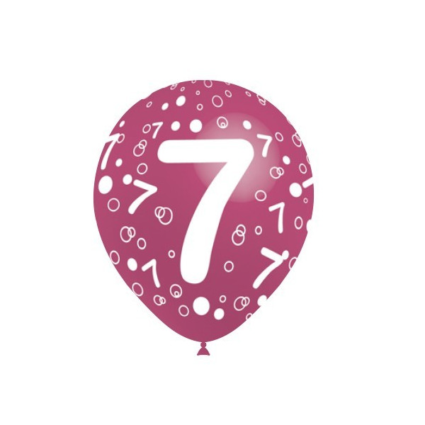 Globo Látex de Número 7 8 Unidades R12 de 30 Centímetros 100% Biodegradable