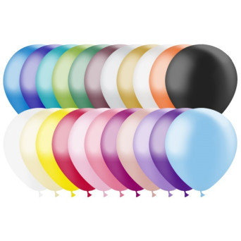 Globo Látex R12 de 28 Centímetros 50 Unidades acabado Metálico 100% Biodegradable de Balloonia