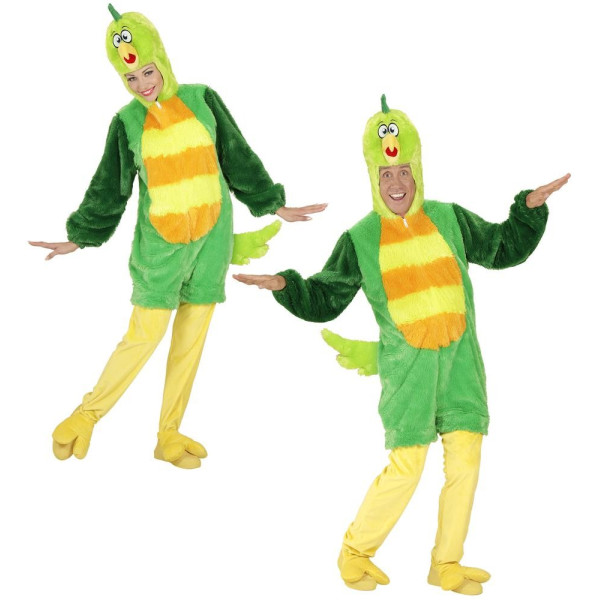 Disfraz de Pájaro de color Verde para Adulto