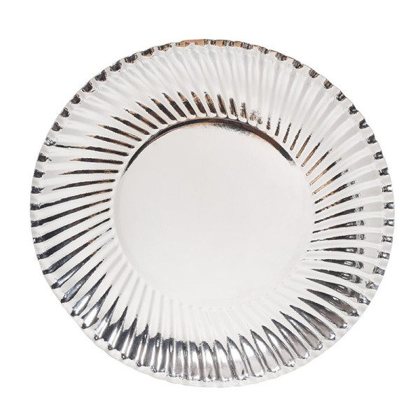 Plato 8 Unidades de 29 Centímetros de color Plata