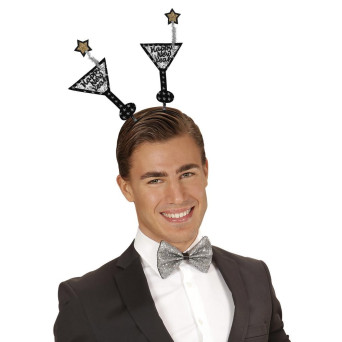 Diadema de Happy New Year de color Plata