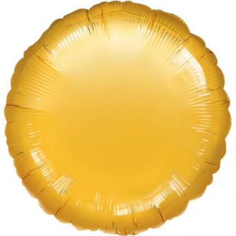 Globo Foil de Circulo de 45 Centímetros de color Oro