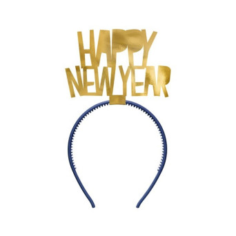 Diadema de Happy New Year de color Oro