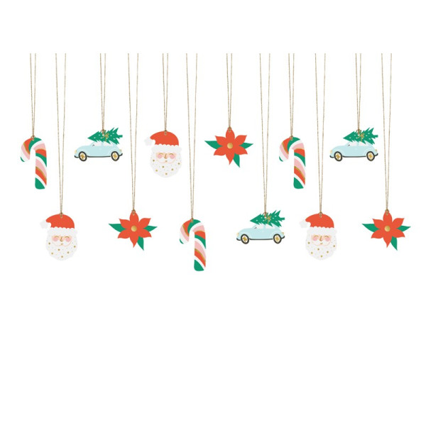 Etiqueta de Regalo Santa 12 Unidades