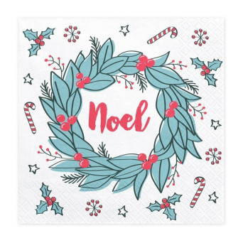 Servilleta de Noel 20 Unidades de 33 x 33 Centímetros